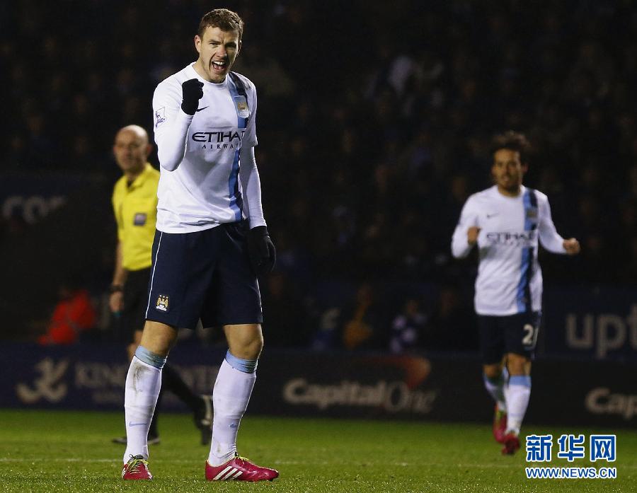 Manchester City eased into the semi-finals of the League Cup with a convincing 3-1 win over Leicester City . 