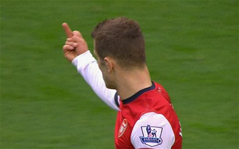 Wilshere raised his middle finger toward Manchester City fans at Etihad Stadium.