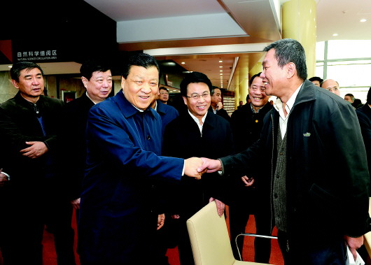 Liu Yunshan makes inspection tour in Shandong