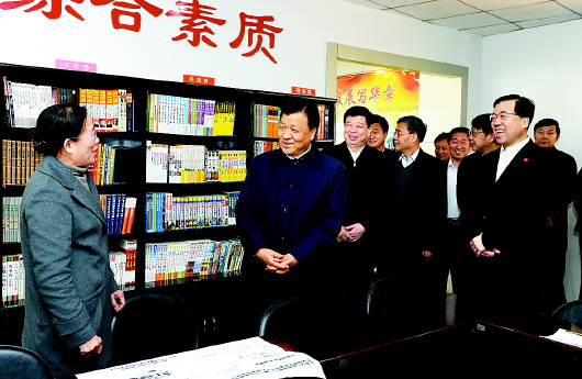 Liu Yunshan makes inspection tour in Shandong