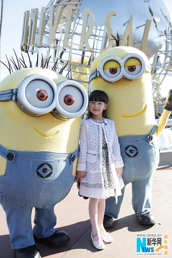 Tian Liang takes daughter to Hollywood