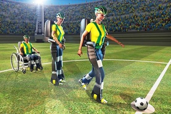 巴西科学家们正在研发一种高科技的骨骼服，能让残疾人士重新走路。目前此骨骼服正在八名巴西男孩身上进行测试，最后会选定一名男孩，由他穿上服装为世界杯开球。[资料图]
