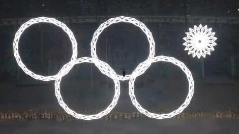 Sochi Olympic ring failed to show up