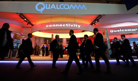 The Qualcomm Inc stand at the Mobile World Congress in Barcelona this week. China's top economic planning agency said it's conducting an antitrust investigation into the US mobile chipmaker for allegedly abusing its dominance in the wireless telecommunication copyright and cellphone chip markets. 