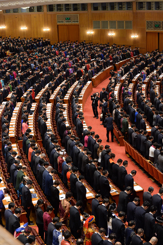 3月5日上午，第十二届全国人民代表大会第二次会议在人民大会堂开幕。 [新华社]