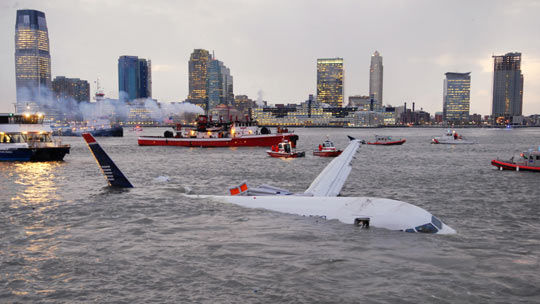 US Airways, 2009, one of the 'top 10 plane crash miracles' by China.org.cn.