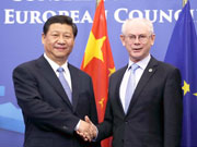 Chinese president holds meetings with EU leaders