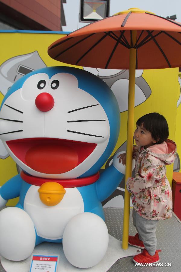 Doraemon statue in 100 Doraemon Secret Gadgets Expo Stock Photo