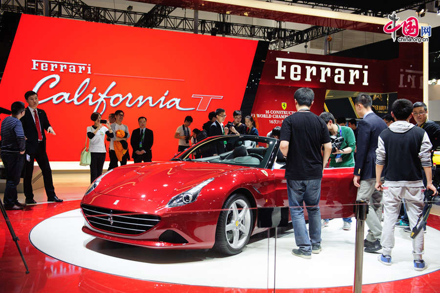 The 2014 Beijing International Automotive Exhibition in Beijing, China, April 20, 2014. The auto show will be held on April 21-29, attracting over 2,000 exhibitors from 14 countries and regions. [Photo by Chen Boyuan / China.org.cn]