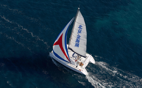 蓝高440双体帆船入驻金海湖