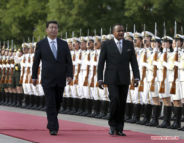 Chinese President Xi Jinping (l) Holds A Welcoming Ceremony For Denis 