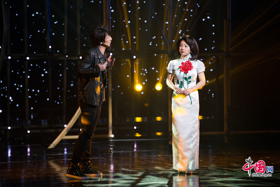 Artists stage a musical &apos;Love you, Teresa,&apos; in memory of late Chinese pop legend Teresa Teng (1953-1995) in Beijing on Tuesday, June 17, 2014. [Photo by Chen Boyuan / China.org.cn]