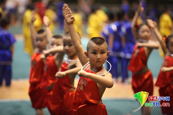 2014年北京少儿武术比赛举行 少儿比拼功夫