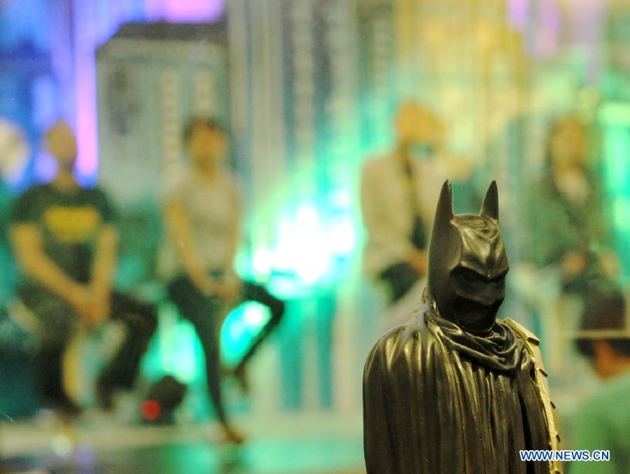 Photo taken on June 27, 2014 shows a toy animation character of Batman displayed at a shopping center as part of Batman 75th anniversary exhibition in Jakarta, Indonesia. 