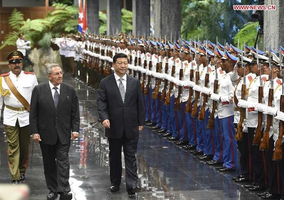 CUBA-CHINA-XI JINPING-WELCOMING CEREMONY