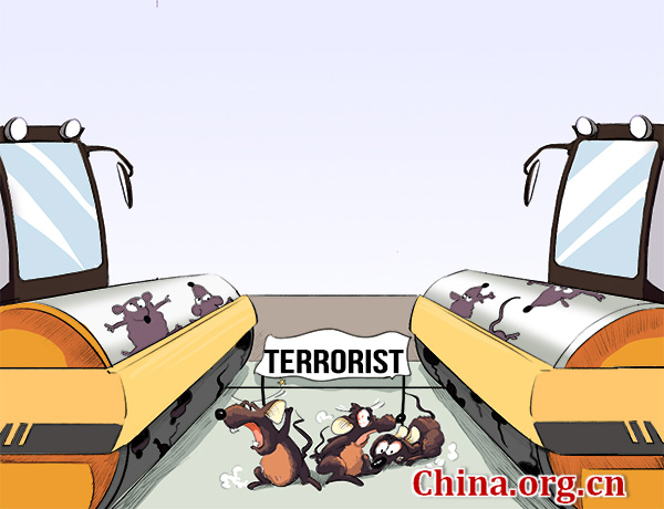 Flattening evil [By Yang Yongliang/China.org.cn]