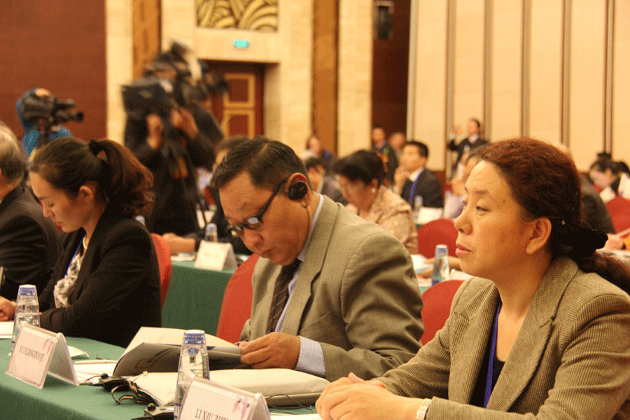 Tibetan delegates attending the Tibet Development Forum. [Photo: CRIENGLISH/Hai Peng]