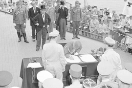 Japan's surrender marked victory over Axis powers