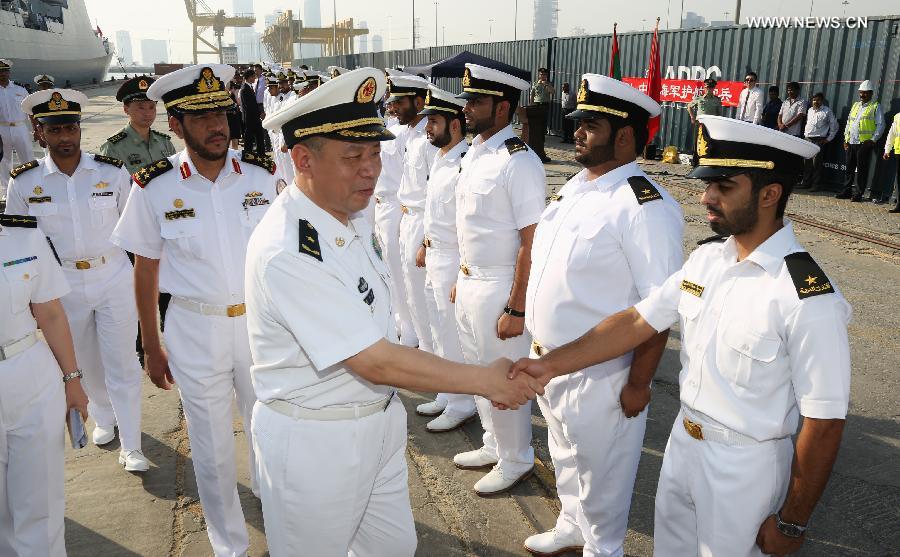 Chinese escort naval fleet arrives in Abu Dhabi