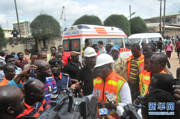 Nigeria's National Emergency Management Agency (NAMA) on Tuesday confirmed that the death toll from a building collapse in Nigeria's southwest state of Lagos has risen to 57, from Monday's 49.