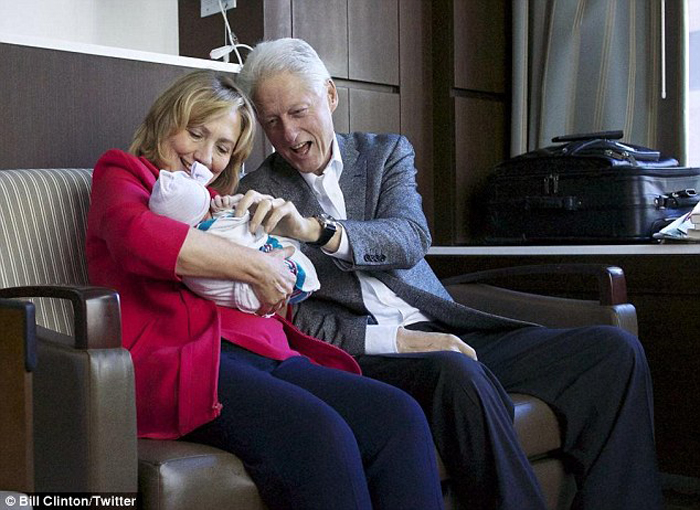 Chelsea Clinton has given birth to a daughter named Charlotte, the first grandchild of former US President Bill Clinton and former Secretary of State Hillary Rodham Clinton. Clinton, 34, and husband Marc Mezvinsky announced the birth of Charlotte Clinton Mezvinsky yesterday, saying on Twitter that they were “full of love, awe and gratitude.” 