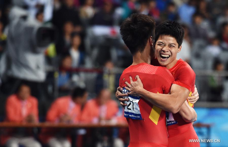 China titles men&apos;s 4X100 relay at Asian Games