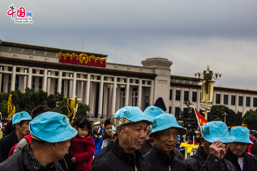 天安门广场上的流动色彩