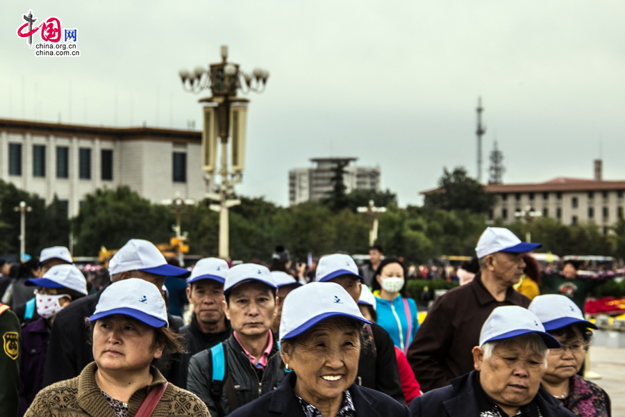 天安门广场上的流动色彩