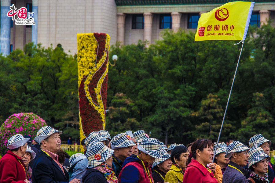 天安门广场上的流动色彩