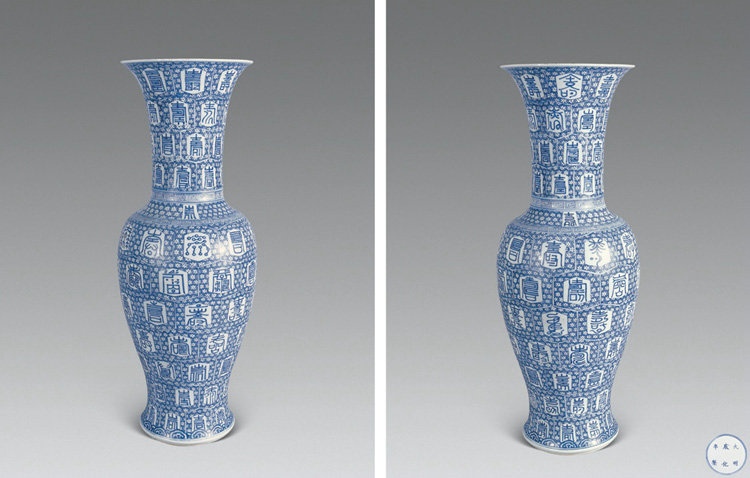 A Blue-and-White vase from the Kangxi period [english.cguardian.com]
