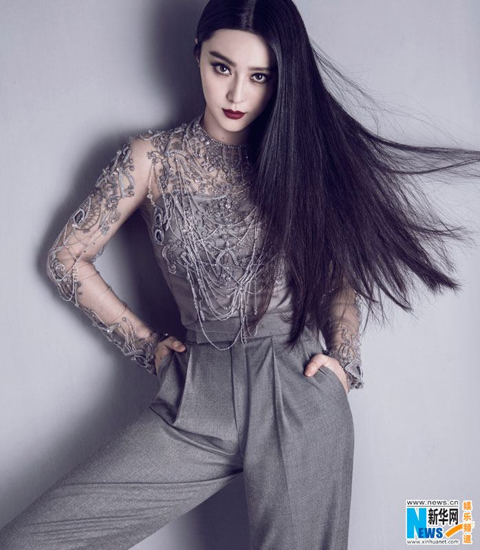 Charming actress Fan Bingbing releases her latest fashion shots for 'Marie Claire' Hong Kong version. [Xinhua]