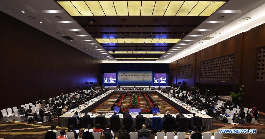 The Asia-Pacific Economic Cooperation (APEC) 2014 Concluding Senior Officials Meeting (CSOM) is held at China National Convention Center in Beijing, capital of China, Nov. 5, 2014. The APEC 2014 CSOM will be held from Nov. 5 to 6. [Photo/Xinhua]