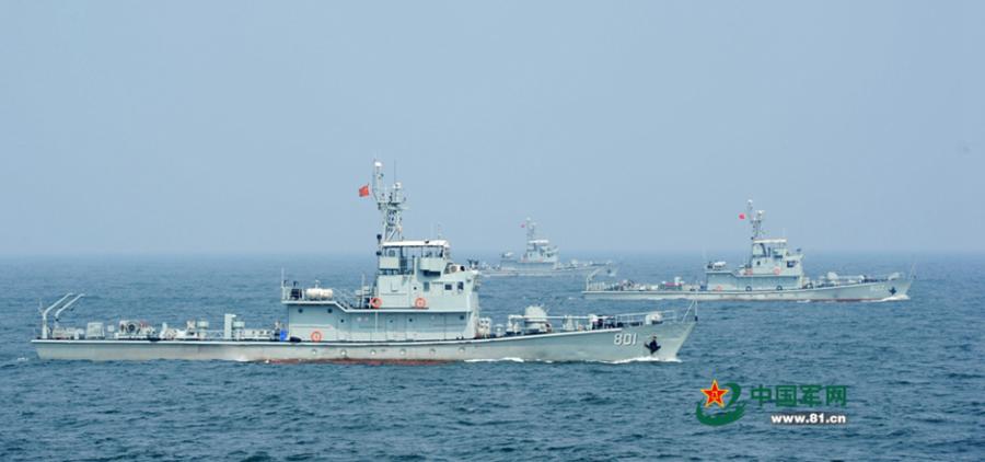 PLA Conducts Mine Sweeping Drill- China.org.cn