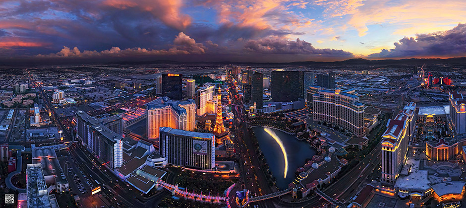 An aerial view of Las Vegas, U.S. 