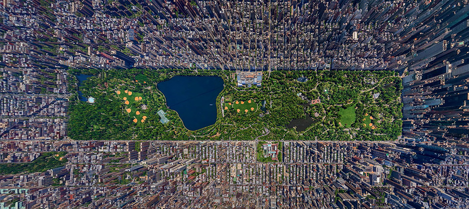An aerial view of New York, U.S.