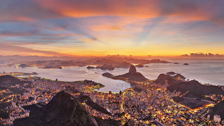  An aerial view of Rio de Janeiro, Brazil