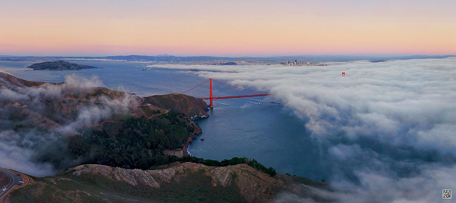 An aerial view of San Francisco, U.S. 