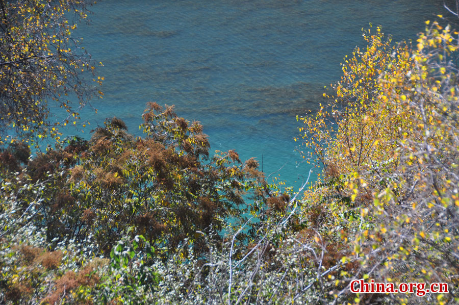 松坪沟位于茂县（四川最大的羌族聚居地）西北叠溪镇、松坪沟乡境内，因1933年8月15日一场7.5级的大地震形成的堰塞湖而成。叠溪—松坪沟风景区是世界上保存最完整的地震破坏遗址之一，160平方公里的范围内集群山、海子、原始森林、地震断裂残迹、羌族风情与民族历史文化教育遗存漂流于一体。[中国网 陈竹溪 摄]