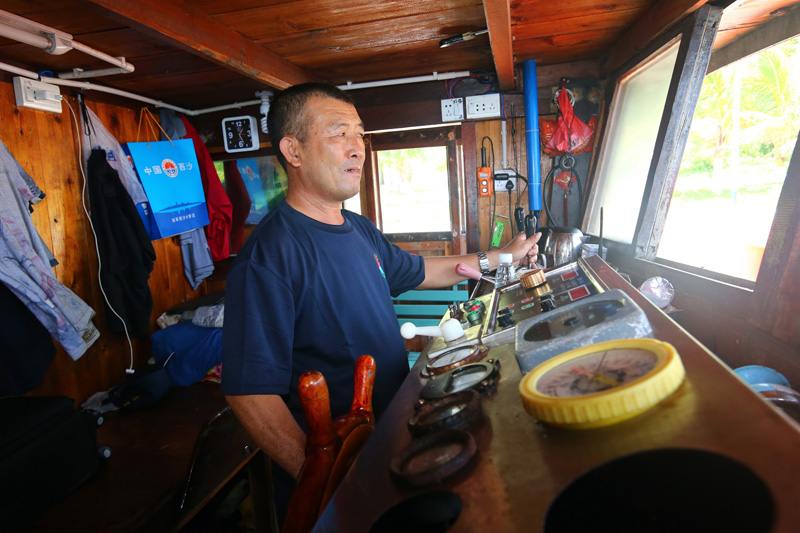 Deng Dazhi, 51, has been fishing in the South China Sea since he was 18. His family has been living on fishing for generations. [Photo/Asiannews]