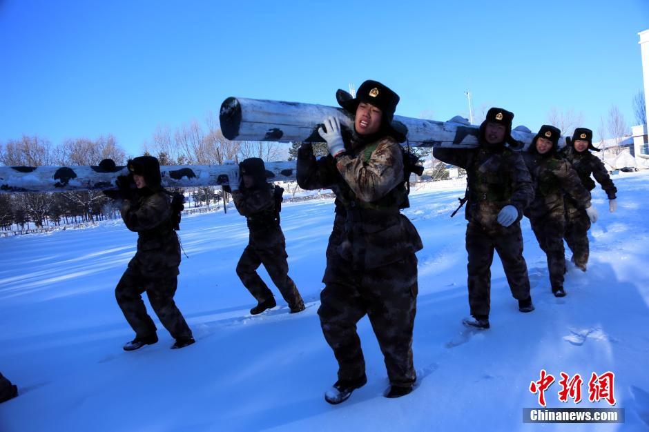 Soldiers garrisoning a fort in northeast China&apos;s Heilongjiang Province defy extreme coldness and conduct trainings at an undisclosed military camp on Saturday, Dec. 20. [Photo / CNS]