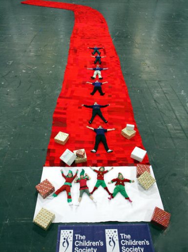 The largest Christmas stocking, one of the 'Top 15 records on Christmas celebrations' by China.org.cn