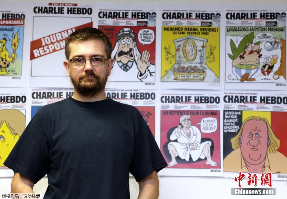 Stephane Charbonnier, director of publications at Charlie Hebdo [Photo/Chinanews.com]