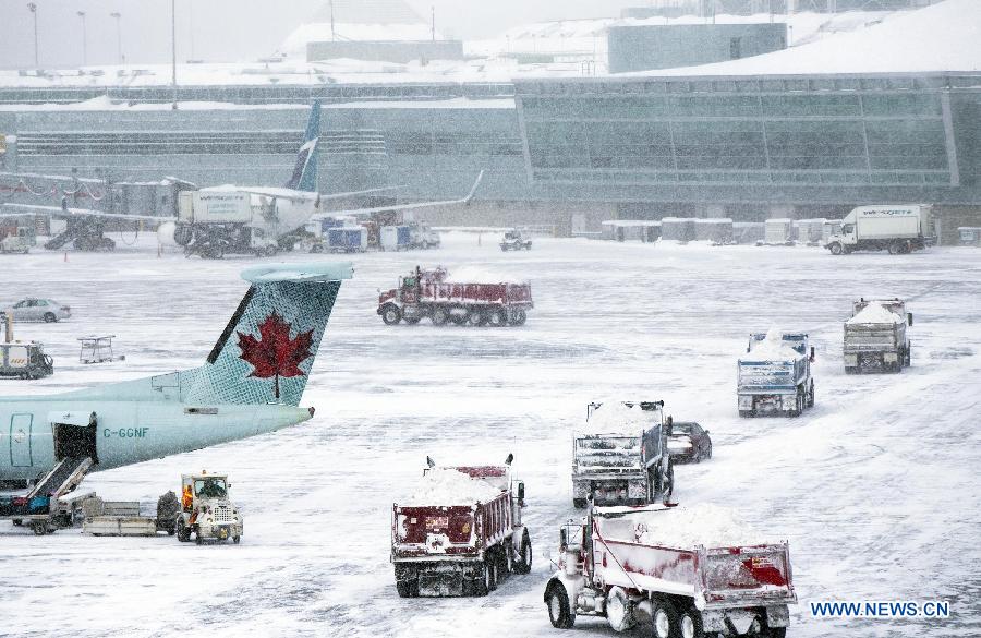 Airport Canada Toronto Snow - Blizzard Cancels Hundreds Of Flights In Toronto China Org Cn