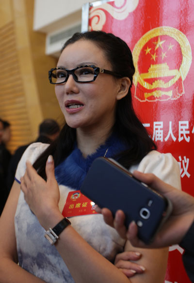 Peng Dan, actress and political adviser in Gansu province. Photo provided to China Daily