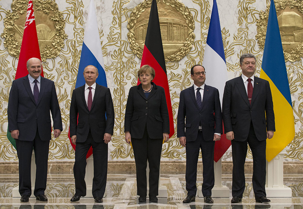 The leaders of Ukraine, Russia, Germany and France on Thursday announced a peace deal for an end to fighting in eastern Ukraine, following 14-hour marathon talks in the Belarusian capital of Minsk. 