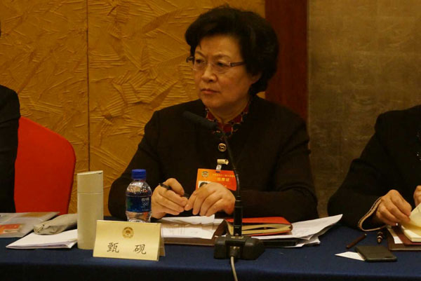 Zhen Yan, former vice-chairwoman of the All-China Women's Federation and a member of the National Committee of the Chinese People's Political Consultative Conference. [Photo/chinadaily.com.cn] 