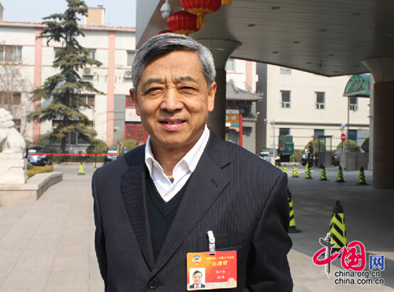  Mei Xingbao, a member of the 12th National Committee of the CPPCC and former president of China Orient Asset Management Corporation [Photo by Zhang Rui/china.org.cn]