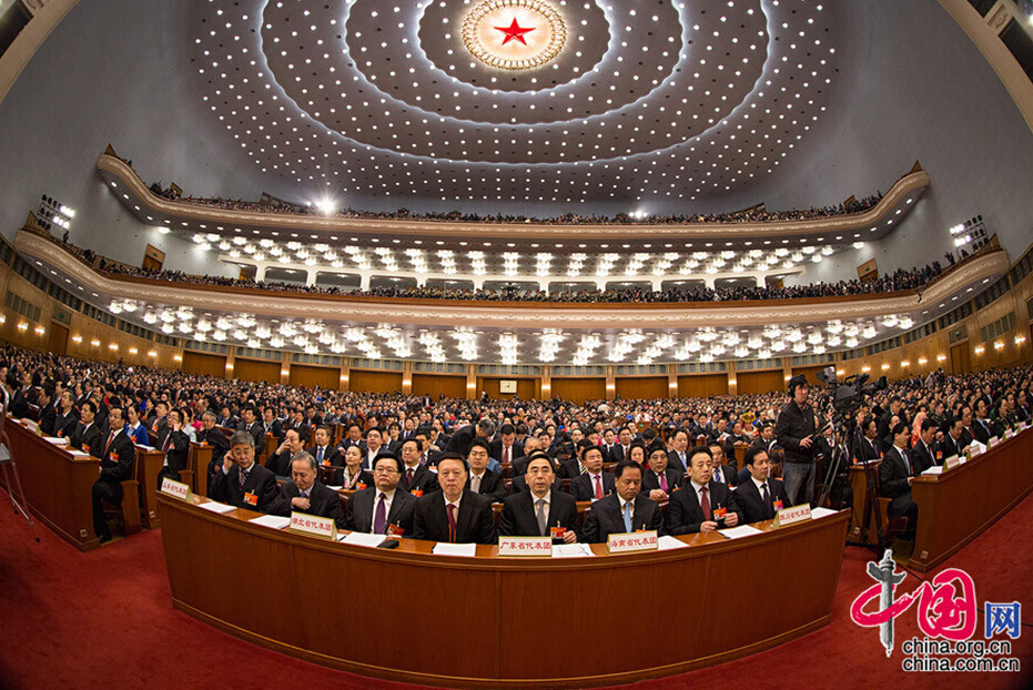 The third plenary session of the 12th National People&apos;s Congress opened on March 5, 2015 in Beijing. [Photo/China.org.cn]