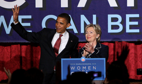 Barack Obama and Hillary Clinton 