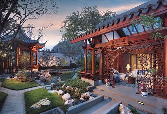 Taihe China yard, one of the 'Top 10 luxury villas of China in 2015' by China.org.cn